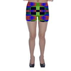 Distorted Shapes Pattern Skinny Shorts by LalyLauraFLM