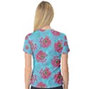 Rose Women s V-Neck Sport Mesh Tee View2