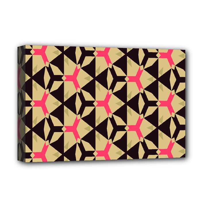 Shapes in triangles pattern Deluxe Canvas 18  x 12  (Stretched)