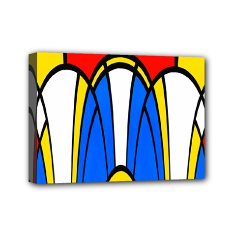 Colorful Distorted Shapes Mini Canvas 7  X 5  (stretched)