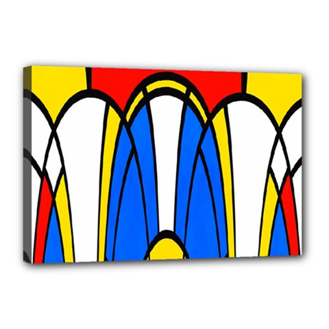 Colorful Distorted Shapes Canvas 18  X 12  (stretched)