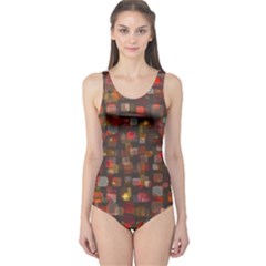 Floating Squares Women s One Piece Swimsuit