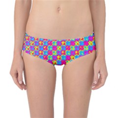 Crazy Yellow And Pink Pattern Classic Bikini Bottoms by KirstenStarFashion