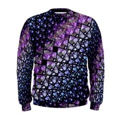 Dusk Blue And Purple Fractal Men s Sweatshirt