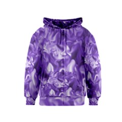 Lavender Smoke Swirls Kids Zipper Hoodie