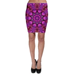 Pink Fractal Kaleidoscope  Bodycon Skirts