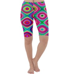 Psychedelic Checker Board Cropped Leggings 