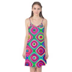 Psychedelic Checker Board Camis Nightgown 