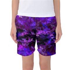 Purple Skulls Goth Storm Women s Basketball Shorts by KirstenStarFashion