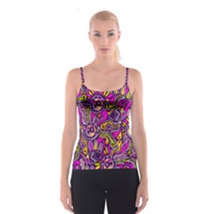 Purple Tribal Abstract Fish Spaghetti Strap Top