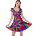 Rainbow Flower Cap Sleeve Dress View1