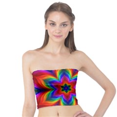 Rainbow Flower Women s Tube Tops