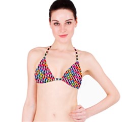 Rainbow Psychedelic Waves  Bikini Tops