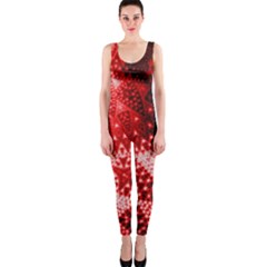 Red Fractal Lace Onepiece Catsuit