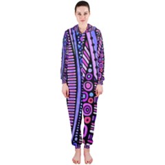 Stained Glass Tribal Pattern Hooded Jumpsuit (ladies)