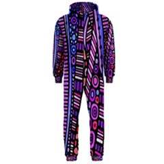 Stained Glass Tribal Pattern Hooded Jumpsuit (men)