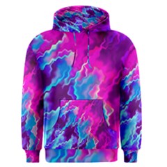 Stormy Pink Purple Teal Artwork Men s Pullover Hoodies by KirstenStarFashion