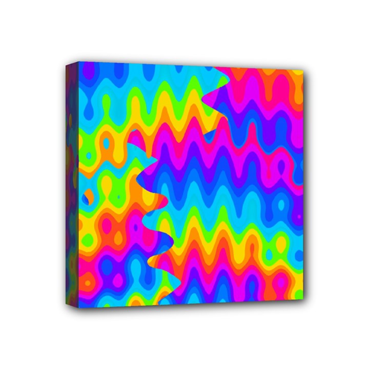 Amazing Acid Rainbow Mini Canvas 4  x 4 