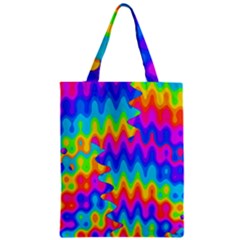 Amazing Acid Rainbow Zipper Classic Tote Bags