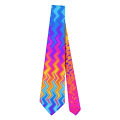 Psychedelic Rainbow Heat Waves Neckties (two Side)  by KirstenStar