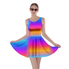 Psychedelic Rainbow Heat Waves Skater Dresses by KirstenStar