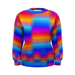 Psychedelic Rainbow Heat Waves Women s Sweatshirts by KirstenStar