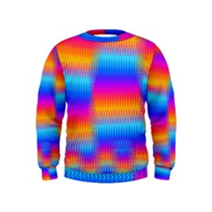 Psychedelic Rainbow Heat Waves Boys  Sweatshirts by KirstenStar