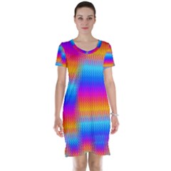 Psychedelic Rainbow Heat Waves Short Sleeve Nightdresses by KirstenStar