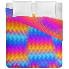 Psychedelic Rainbow Heat Waves Duvet Cover (double Size)