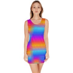 Psychedelic Rainbow Heat Waves Bodycon Dresses by KirstenStarFashion