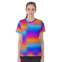 Psychedelic Rainbow Heat Waves Women s Cotton Tees View1