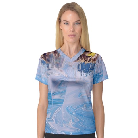 Splash 4 Women s V-neck Sport Mesh Tee by icarusismartdesigns