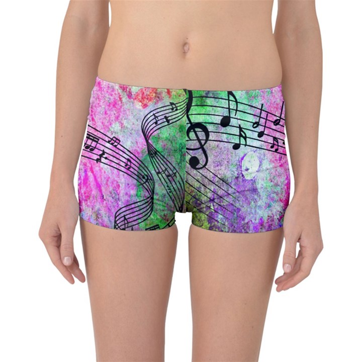 Abstract Music  Reversible Boyleg Bikini Bottoms