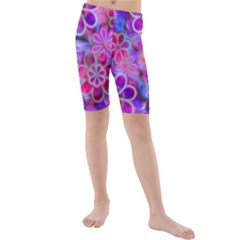 Pretty Floral Painting Kid s Swimwear