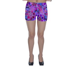 Pretty Floral Painting Skinny Shorts