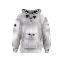 White Persian Cat Clipart Kid s Pullover Hoodies