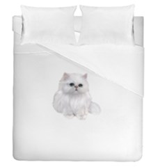 White Persian Cat Clipart Duvet Cover (full/queen Size)