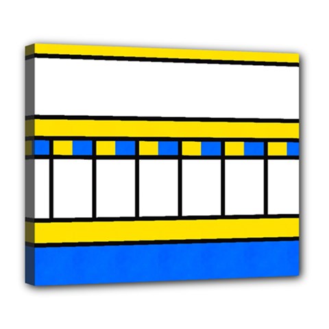 Stripes And Squares Deluxe Canvas 24  X 20  (stretched)