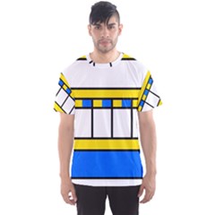 Stripes And Squares Men s Sport Mesh Tee