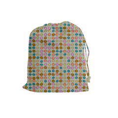 Retro Dots Pattern Drawstring Pouch