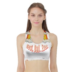 Best  Dad  Ever Women s Sports Bra With Border by redcow