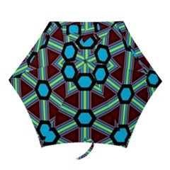 Stripes And Hexagon Pattern Umbrella