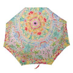  rainbow Blossoms  By M Nicole Van Dam, Folding Umbrella