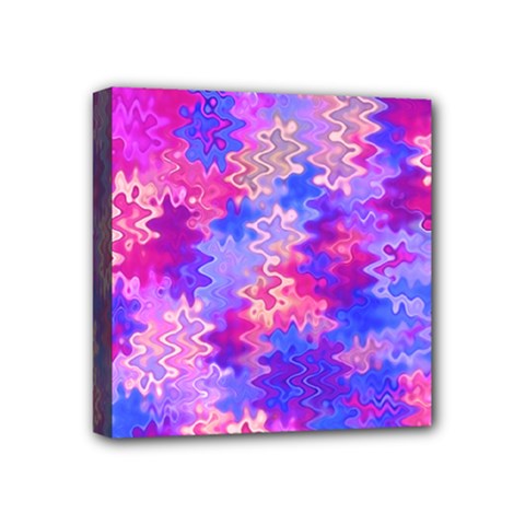 Pink And Purple Marble Waves Mini Canvas 4  X 4 