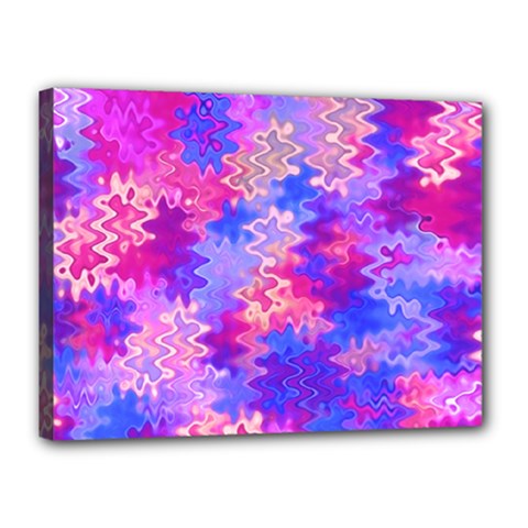 Pink And Purple Marble Waves Canvas 16  X 12  by KirstenStar