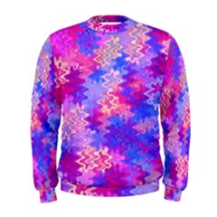 Pink And Purple Marble Waves Men s Sweatshirts by KirstenStarFashion