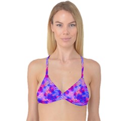 Pink And Purple Marble Waves Reversible Tri Bikini Tops by KirstenStarFashion