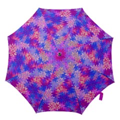 Pink And Purple Marble Waves Hook Handle Umbrellas (large)