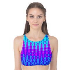 Melting Blues And Pinks Tank Bikini Top