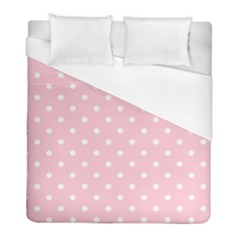 Pink Polka Dots Duvet Cover Single Side (twin Size) by LokisStuffnMore